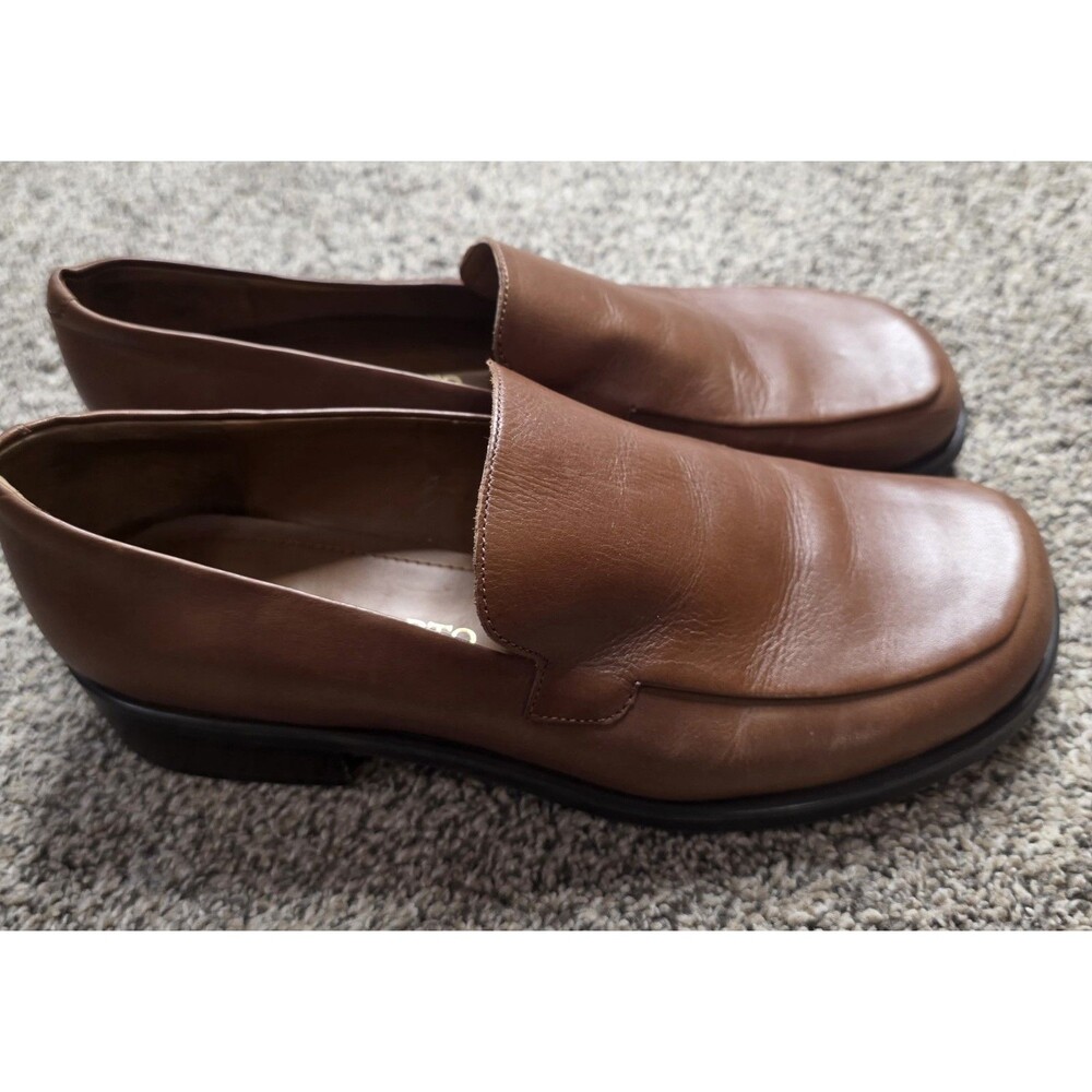 Franco Sarto Bocca Slip-On Loafer Size 8 Brown Classic Academia Office